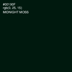 #00190F - Midnight Moss Color Image